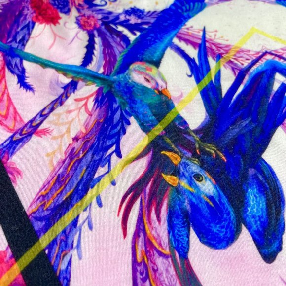 ADIDAS Womens M Multicolor Floral Birds Tropical Print Summer Tank Top - Picture 3 of 12